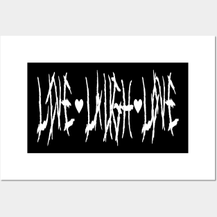 Live Laugh Love  - Metal Design Posters and Art